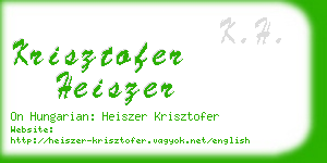 krisztofer heiszer business card